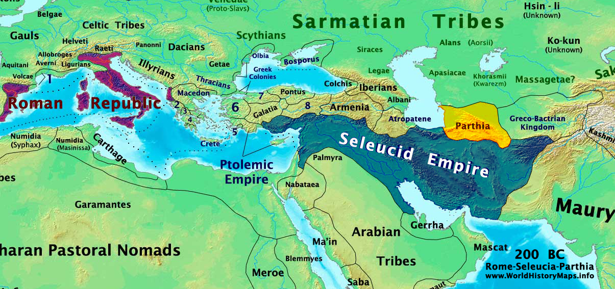 Seleucid and Ptolemic Empire 200 BC